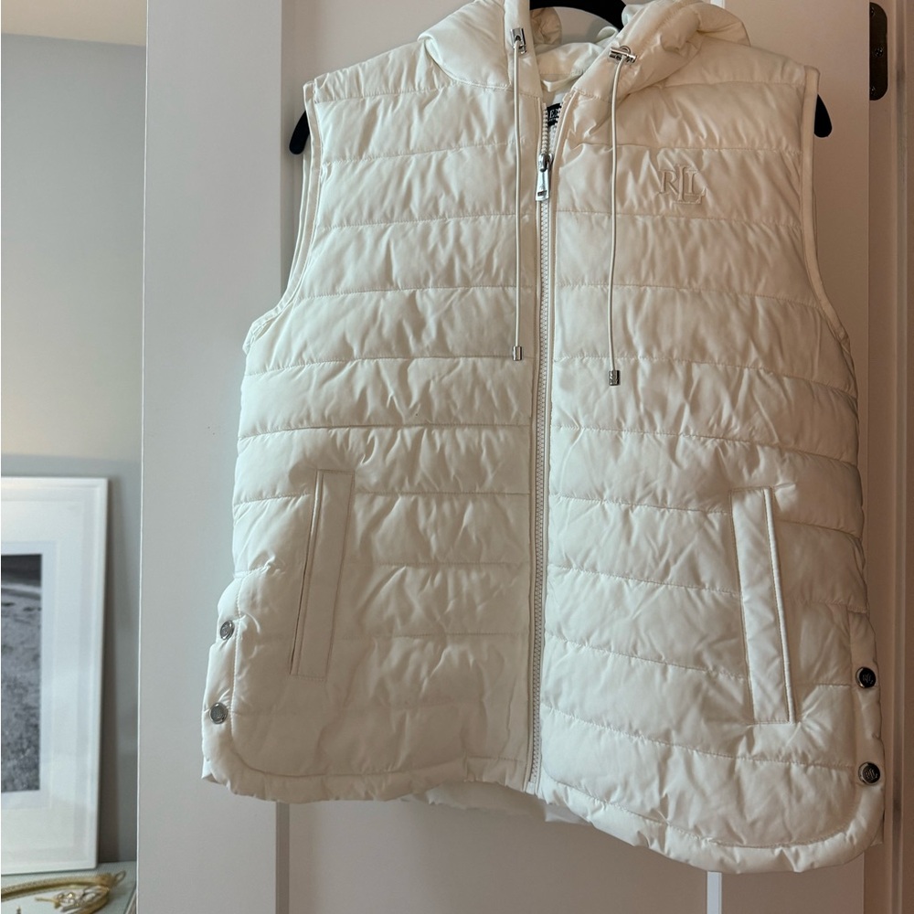 Ralph Lauren Ivory Quilted Vest